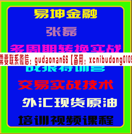 易坤金融孤狼张磊多周期转换实战战狼特训营实战交易技术外汇现货原油培训视频课程