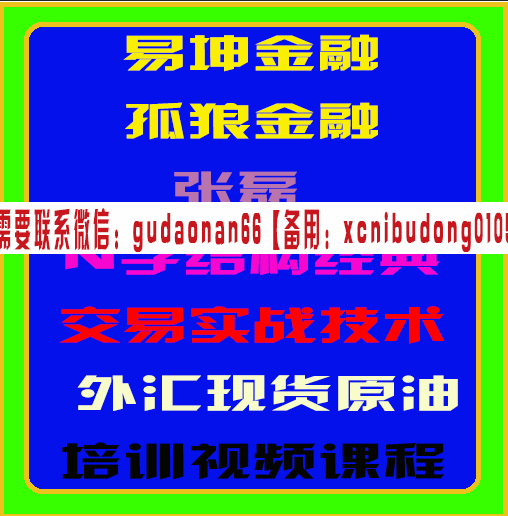 易坤金融孤狼张磊n型结构经典交易实战技术外汇原油期货培训视频