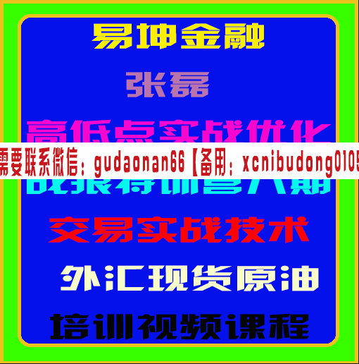 易坤金融孤狼张磊高低点实战优化战狼特训营六期交易实战技术外汇原油期货培训视频