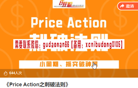 许佳聪 Price Action之刺破法则 视频课程