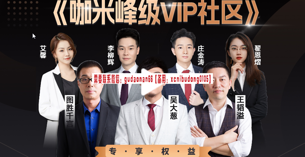 吴大葱 图胜千言 王韬溢咖米峰级VIP社区